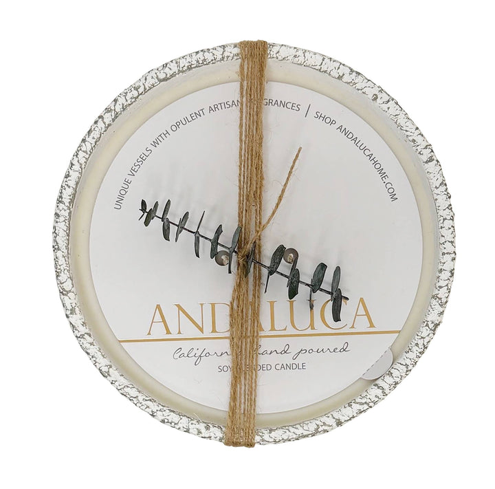 Rustic Earthenware Pedestal Candle: Cassis Vanilla Fragrance