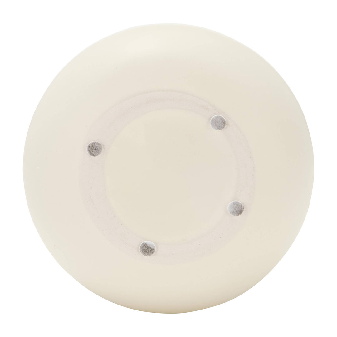 Decorative Vase - Ivory Ceramic Stacked Spheres, 10 in.