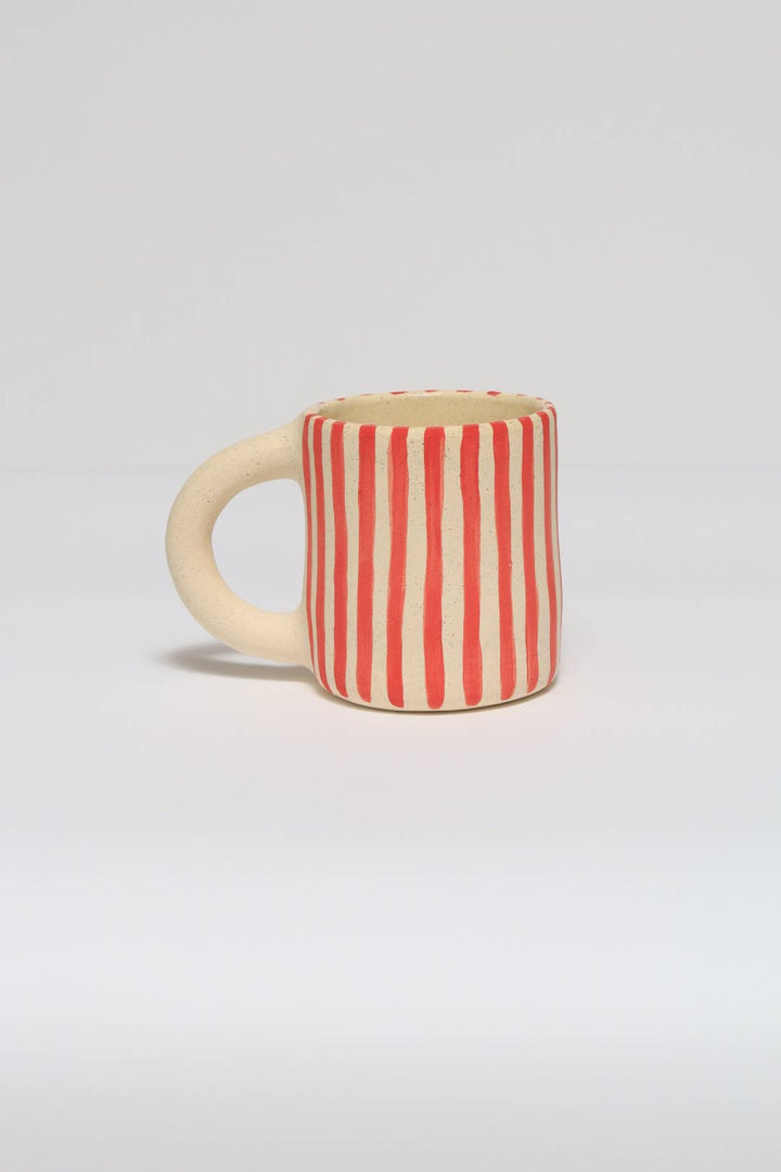 Striped vase : White rainbow / Large