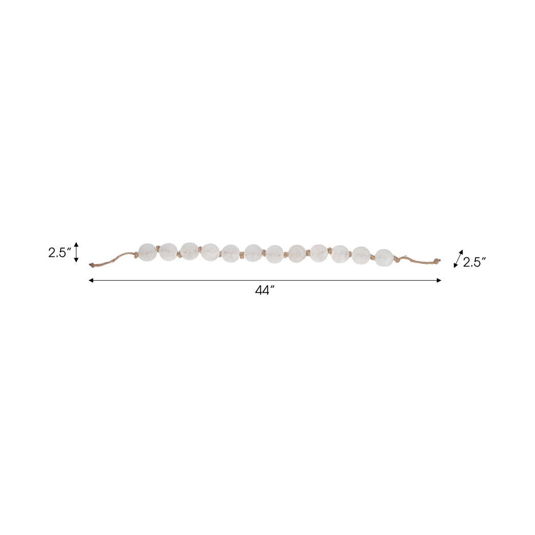Clear 44 in. Length 2.5 in. Beaded Glass Garland