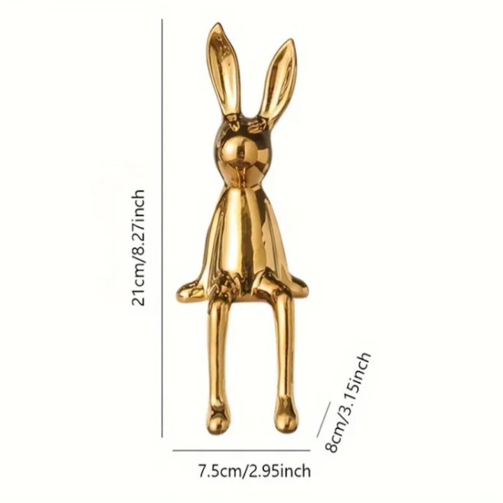 Long-Eared Sitting Rabbits: Silver