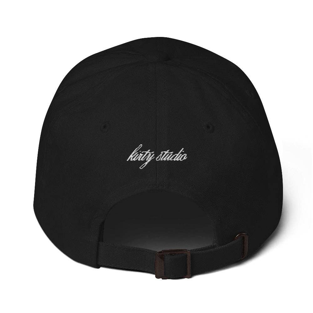 'Champagne Crew' Dad Hat: Noir