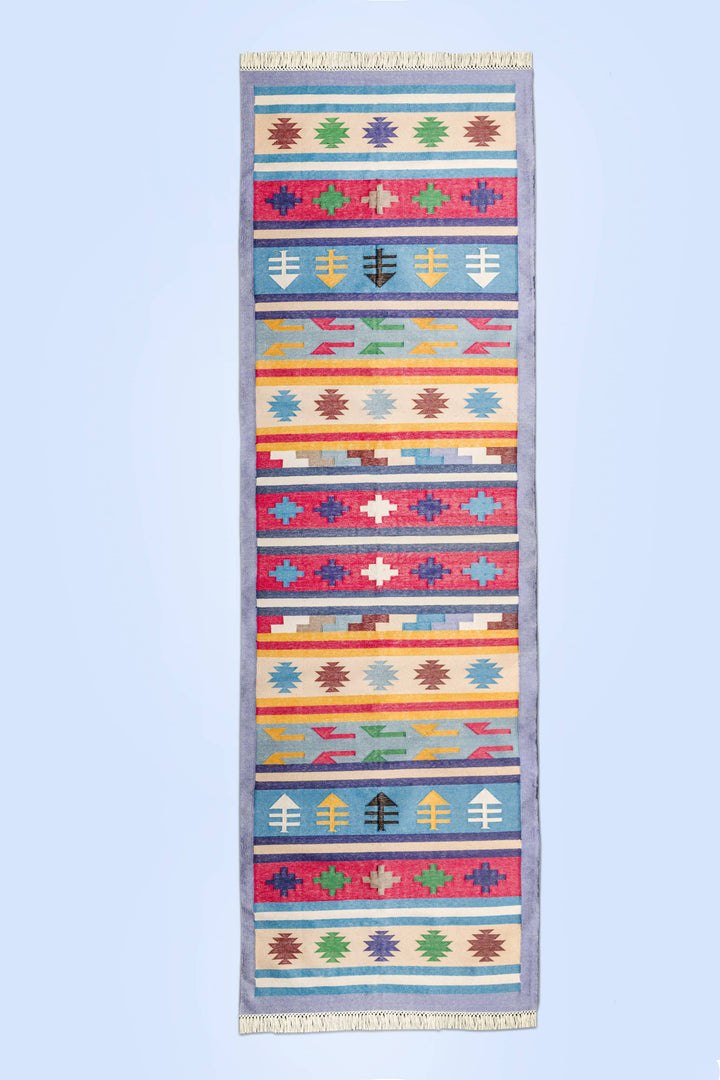 Kina Flat Weave Runner Rug - 2.5' W x 9' L