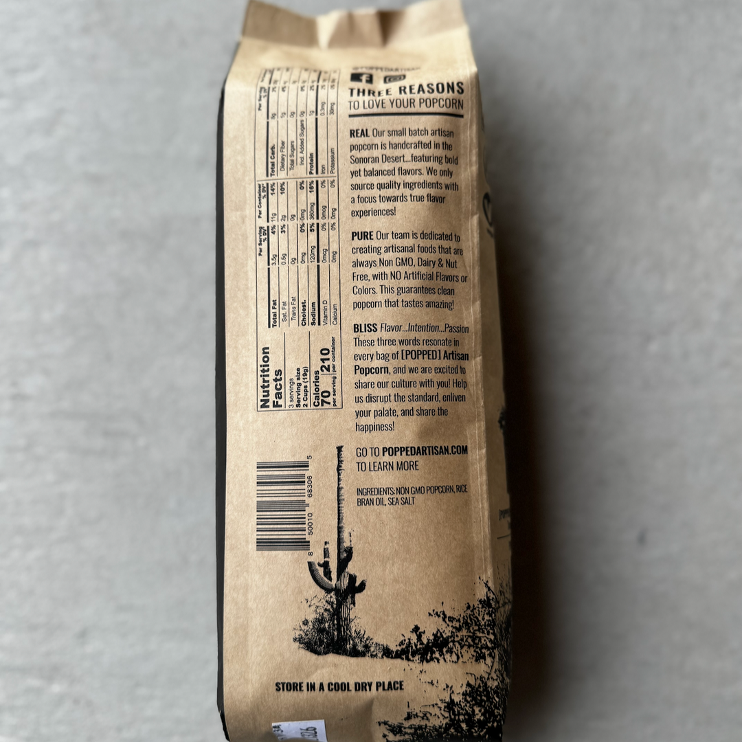 Naked w/ Sea Salt Artisan Popcorn