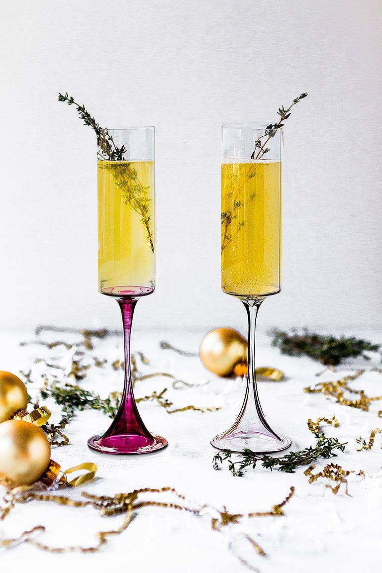 Slendered Colored Wine Glass