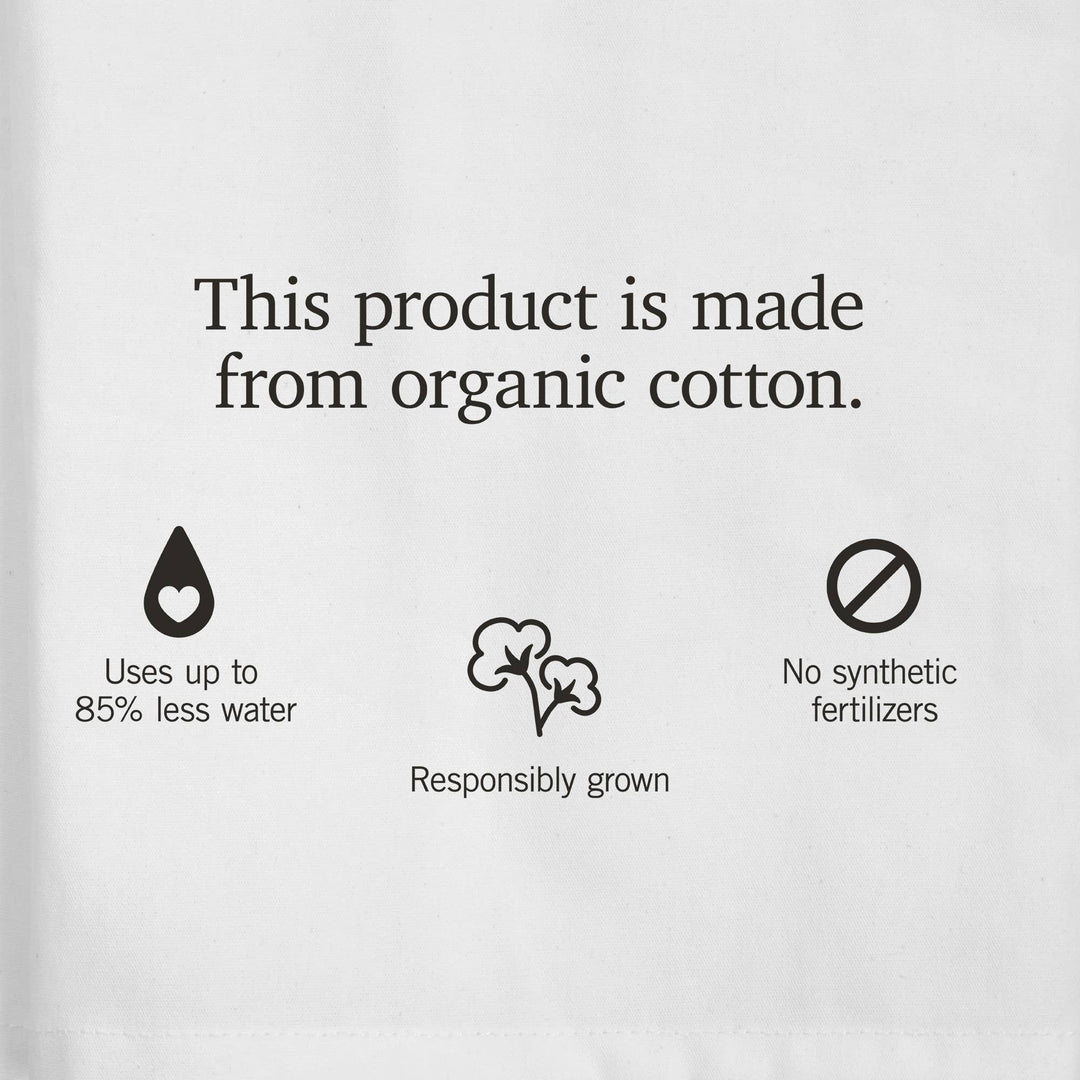 Organic Tea Towel - Idaho, Colorful Skis: Organic Tea Towel