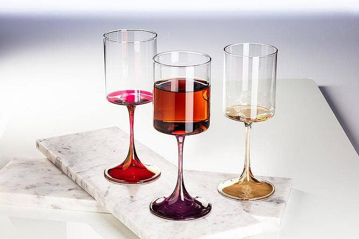 Slendered Colored Wine Glass