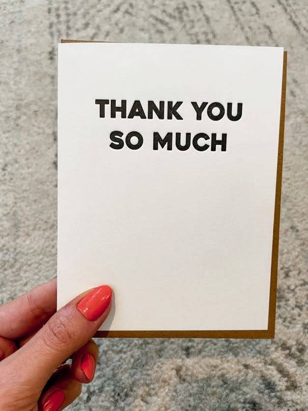 Thank You So - Thank You Card