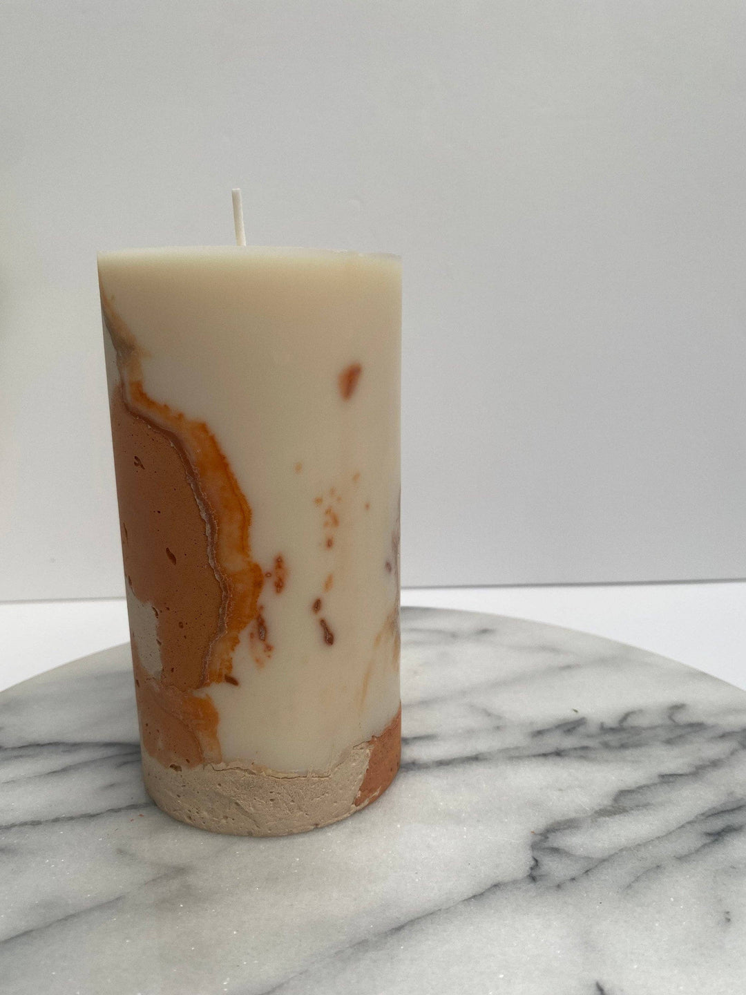 Concrete Pillar Candles | Candle: Black & Sahara Sunset / Morroccan Cashmere