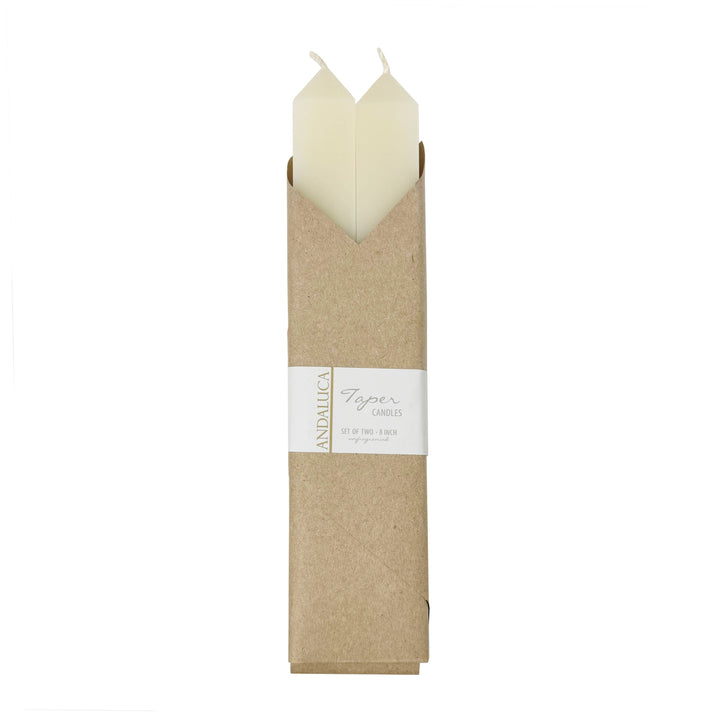 Ivory Square Taper Candles (Set of 2)