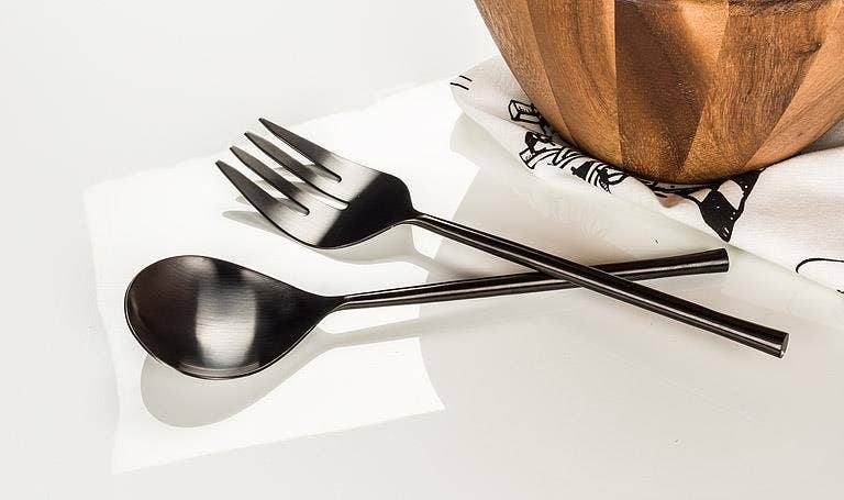 Matte Finish Salad Servers-11"L
