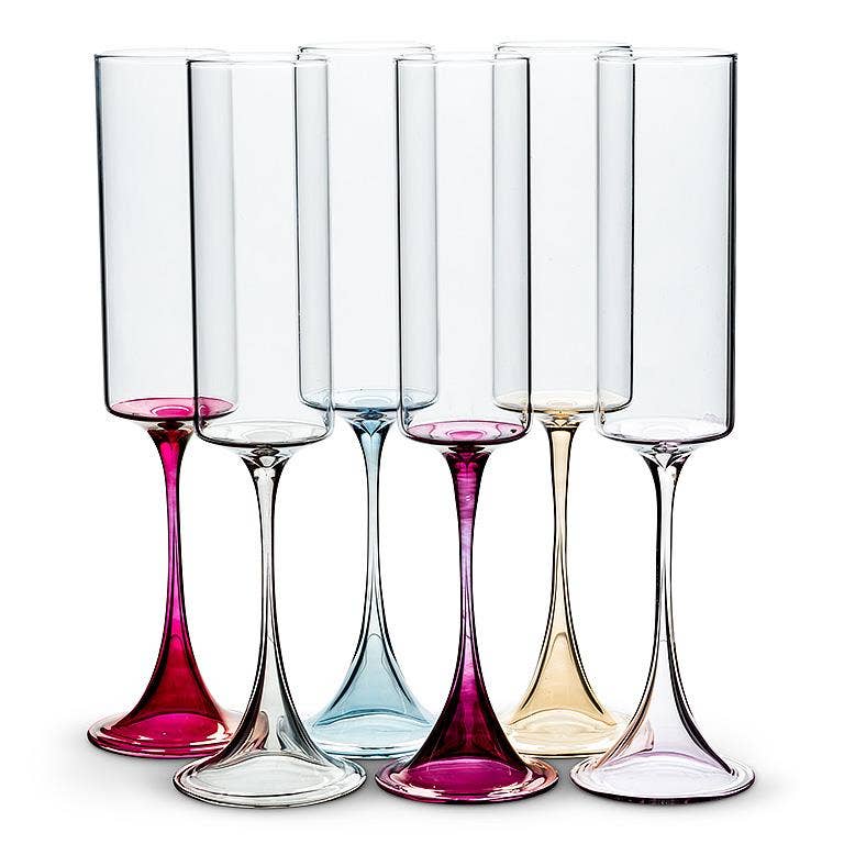 Slendered Colored Wine Glass