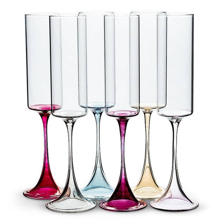 Slendered Colored Wine Glass