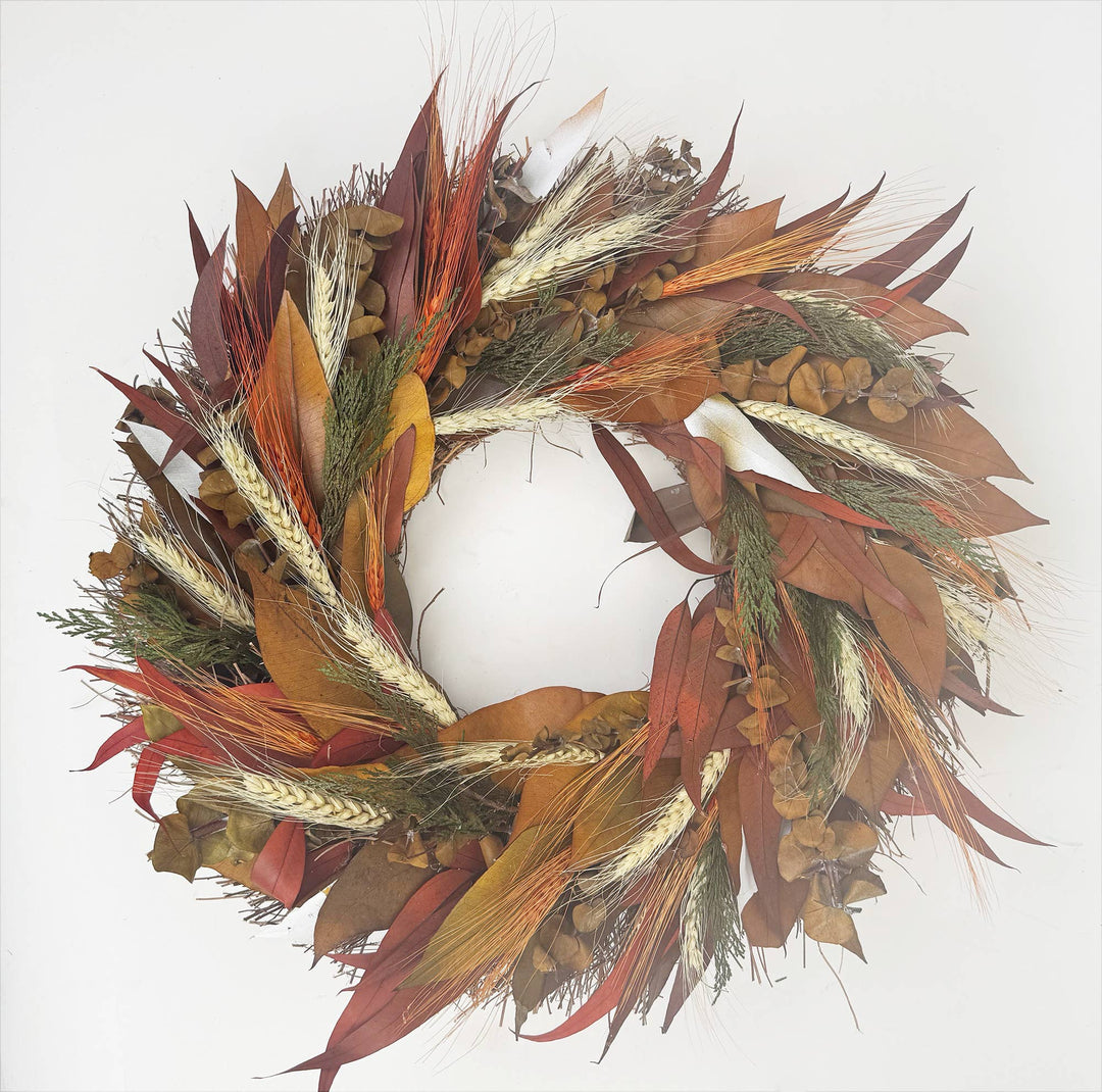 Burnt Orange Autumn Wreath