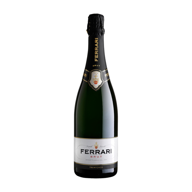Ferrari Brut Trentodoc sparkling wine bottle