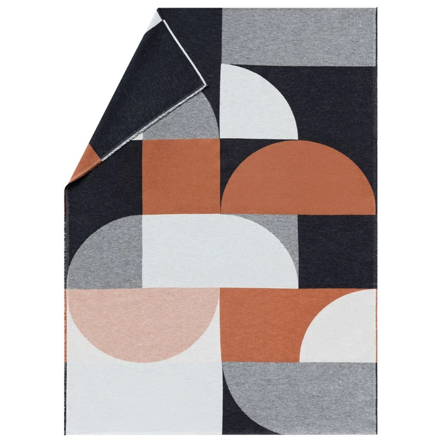 LUCA Throw "Modular Forms" copper/charcoal — David Fussenegger