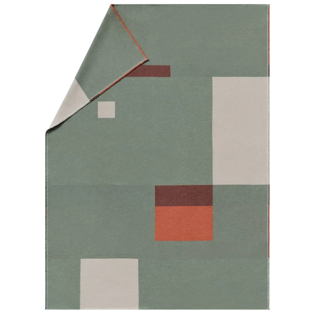 LUCA Throw "Squares" green — David Fussenegger