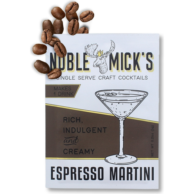 Noble Mick's Espresso Martini single-serve craft cocktail mix