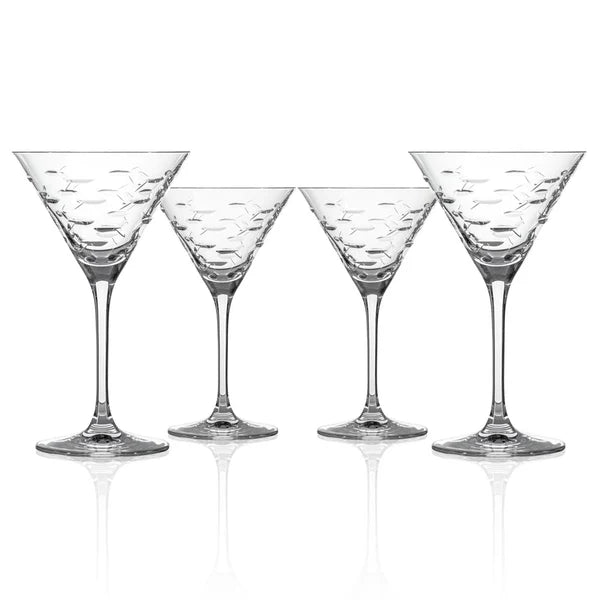 School of Fish Martini Cocktail Glass 10oz