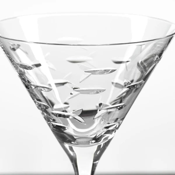 School of Fish Martini Cocktail Glass 10oz