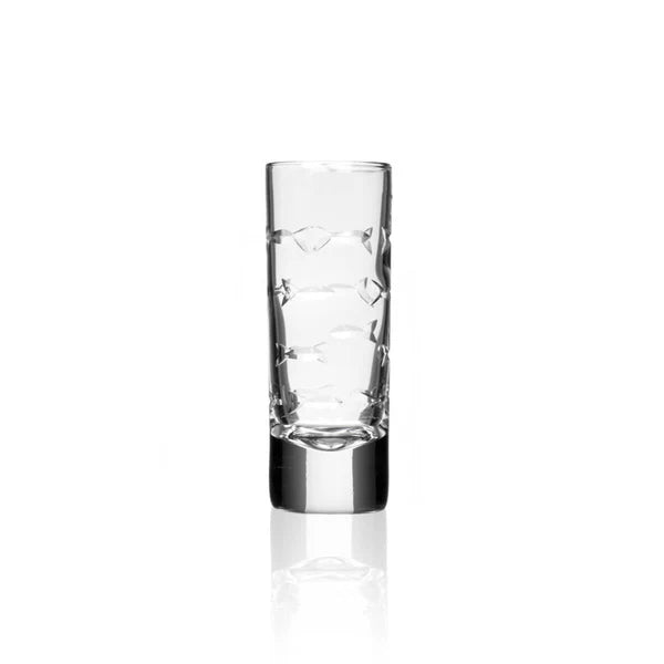 School of fish cordial shot glass 2.5oz