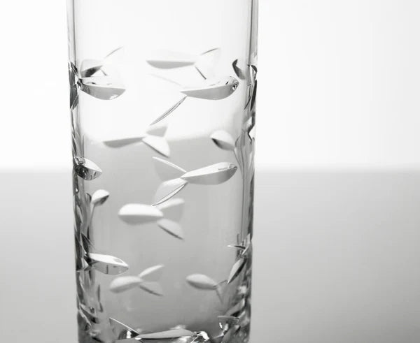 School of fish cordial shot glass 2.5oz