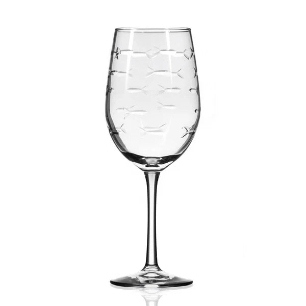 School of Fish 12oz White Wine Glass