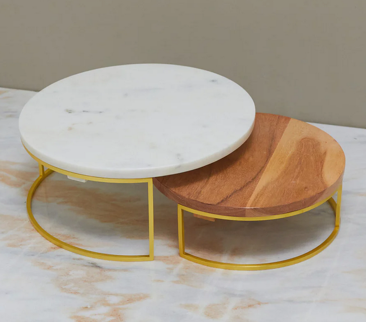 Garnet Raised Platters (nested set of 2)