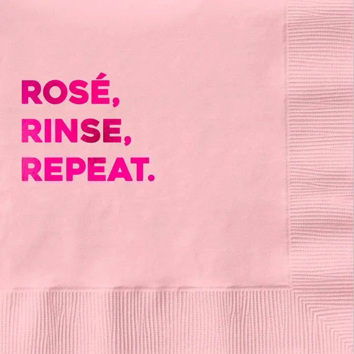 Rosé Rinse Repeat Napkin