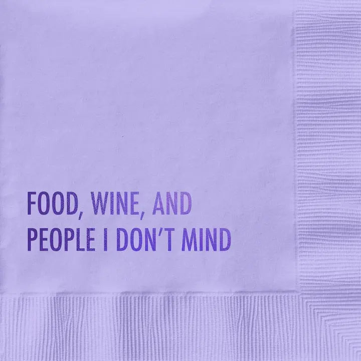 Food Wine and People Napkin